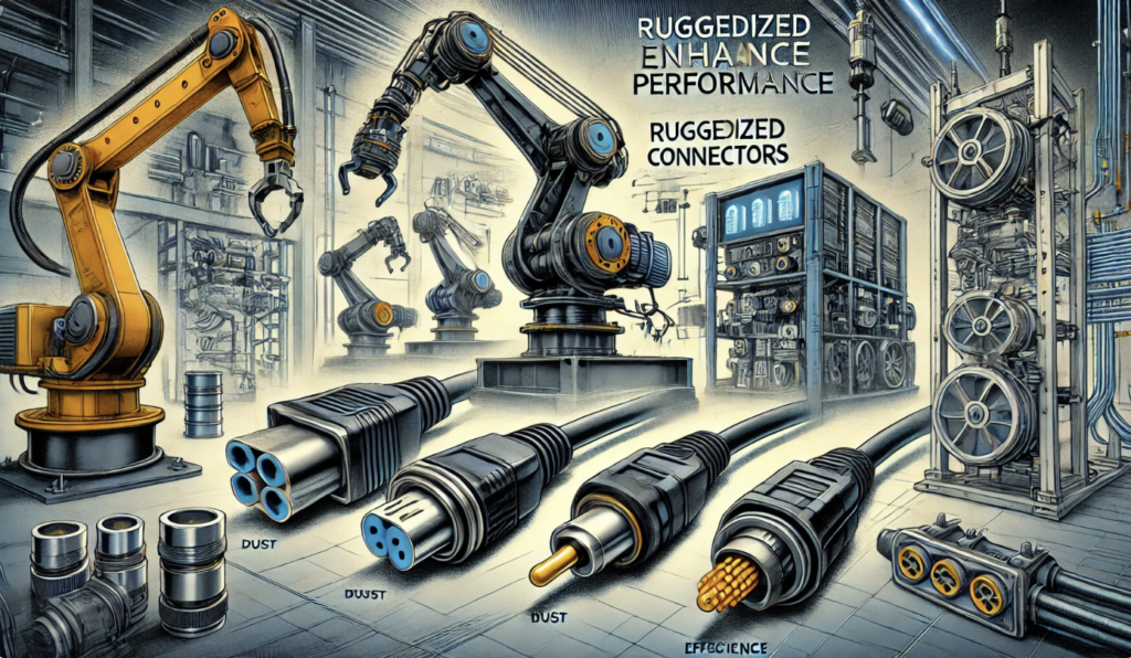 Industrial ruggedized connector with IP67 rating for harsh environments