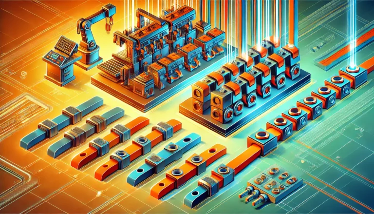 High-integration analog solutions in modern factory automation showing advanced control systems and automated production line