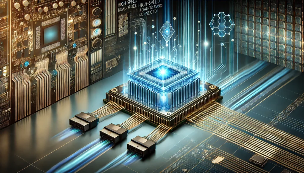 High-speed board-to-board connector for AI hardware applications featuring advanced thermal management and signal integrity