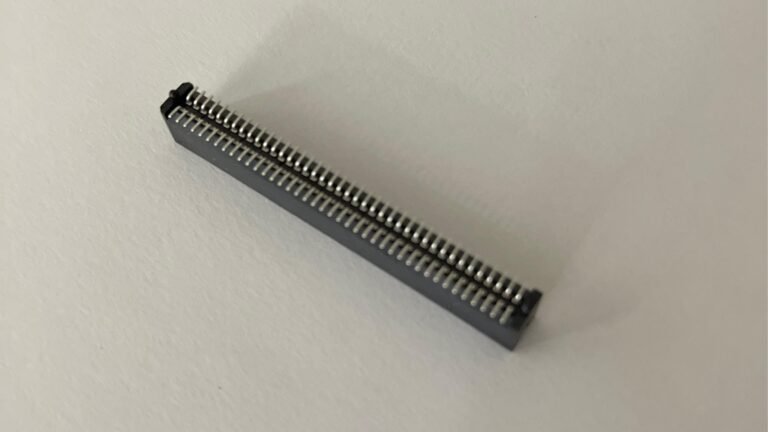 Samtec TFM-140-12-S-D-A surface mount connector with 12-position configuration and gold-plated contacts