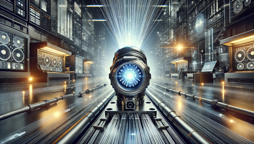 High-speed optical connector used in automotive applications, highlighting compact design and durability for advanced systems like ADAS and infotainment.