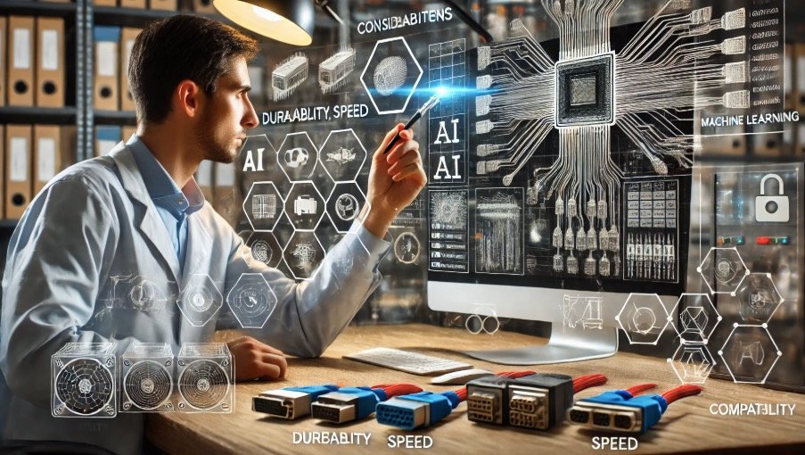High-performance connectors used in AI and ML systems for seamless data transfer.