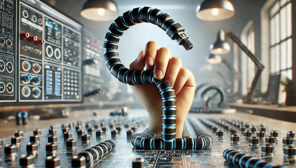 Flexible stacking connector for PCB interconnects with customizable stack height and pitch.