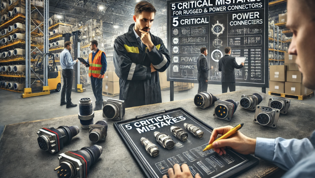 Rugged power connectors for industrial applications in various environments.